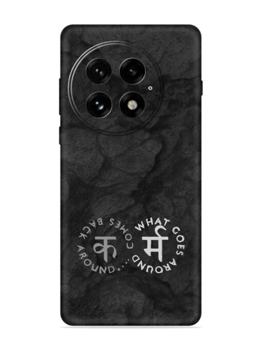 Karma Hindi Word Embossed Soft Silicone Case for Oneplus 13 (5G)