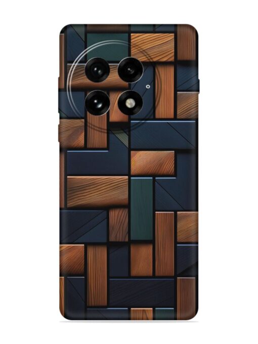 Wooden Background Cubes Embossed Soft Silicone Case for Oneplus 13 (5G)