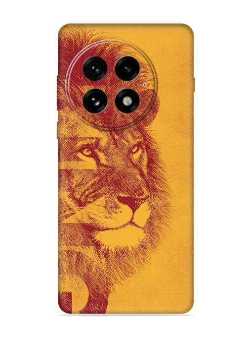 Gold Lion Crown Art Embossed Soft Silicone Case for Oneplus 13 (5G)