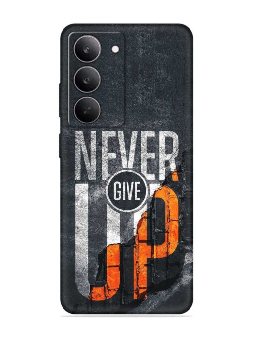 Never Give Up Embossed Soft Silicone Case for Realme 14X (5G)