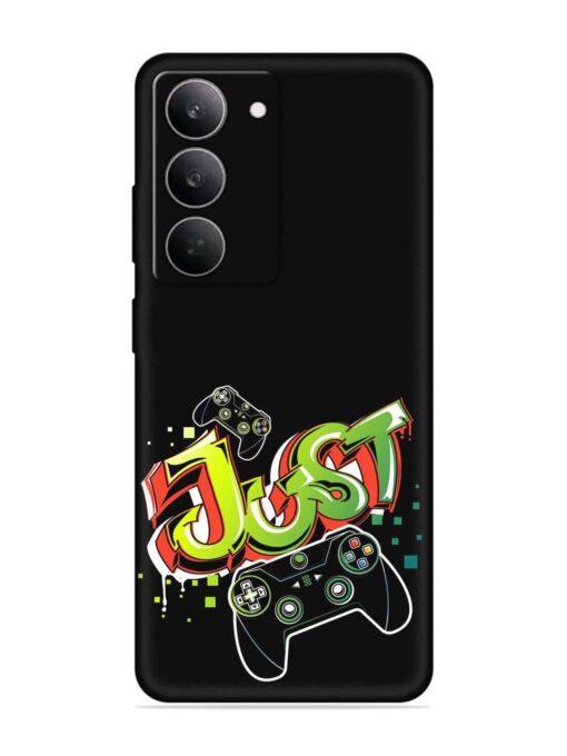 Graffiti Gamepad Illustration Embossed Soft Silicone Case for Realme 14X (5G)