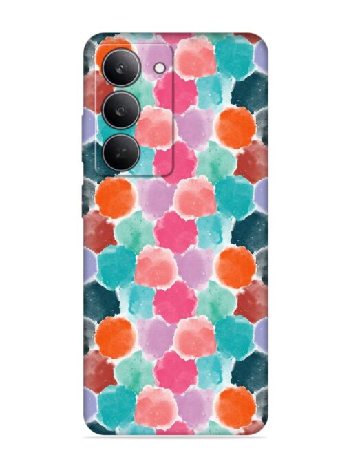 Colorful Seamless Pattern Embossed Soft Silicone Case for Realme 14X (5G)