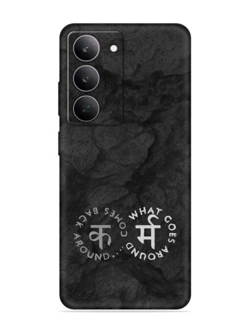 Karma Hindi Word Embossed Soft Silicone Case for Realme 14X (5G)