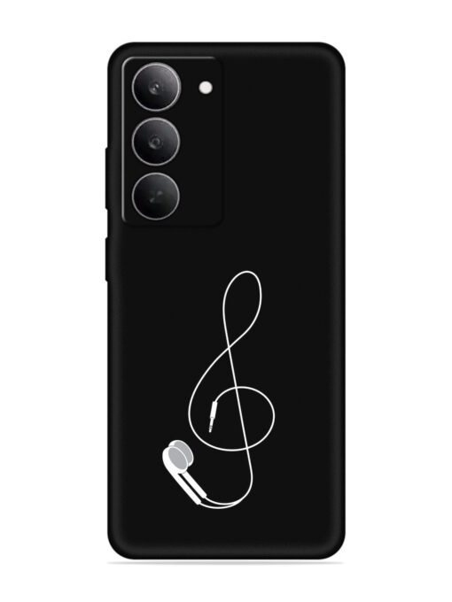 Music Earphone Vector Embossed Soft Silicone Case for Realme 14X (5G)