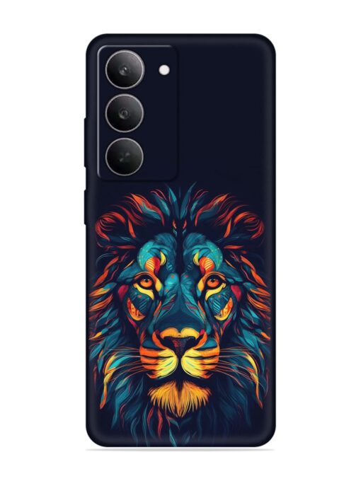 Colorful Lion Embossed Soft Silicone Case for Realme 14X (5G)