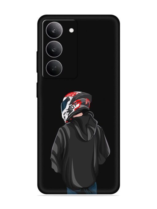 Motorcycle Rider Embossed Soft Silicone Case for Realme 14X (5G)