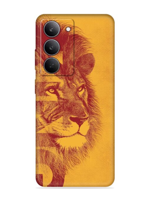 Gold Lion Crown Art Embossed Soft Silicone Case for Realme 14X (5G)