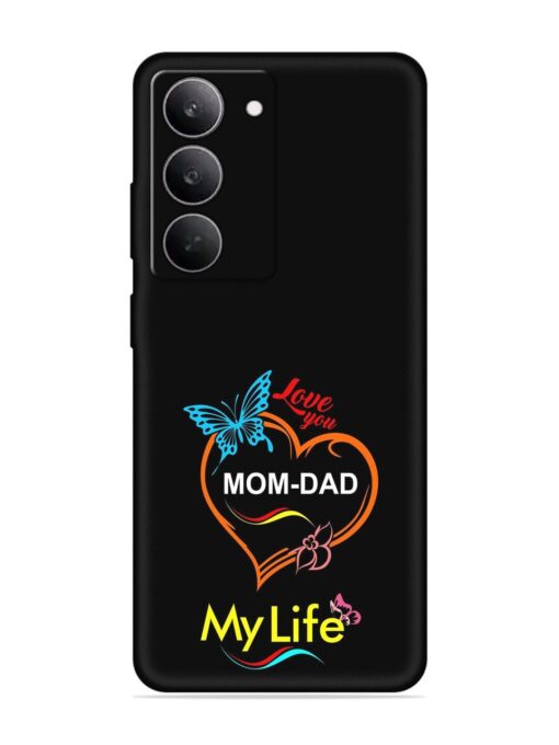 Love You Mom Dad Embossed Soft Silicone Case for Realme 14X (5G)