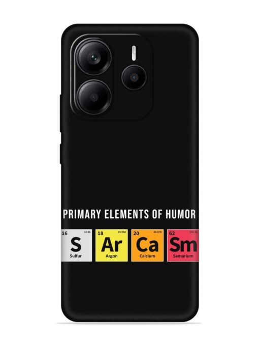 Primary Elements Humor Embossed Soft Silicone Case for Xiaomi Redmi Note 14 (5G)