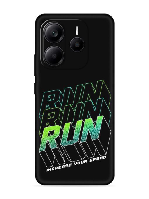 Run Embossed Soft Silicone Case for Xiaomi Redmi Note 14 (5G)