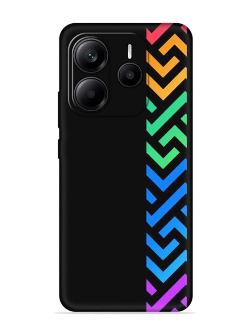 Colorshape Stripes Embossed Soft Silicone Case for Xiaomi Redmi Note 14 (5G)