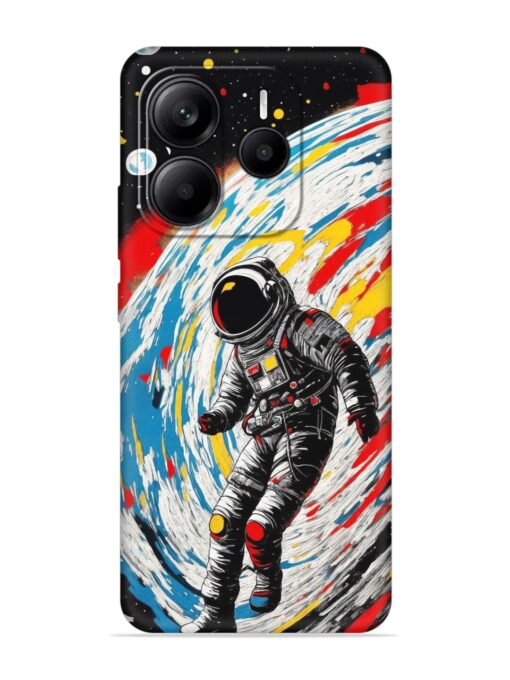 Astronaut Art Embossed Soft Silicone Case for Xiaomi Redmi Note 14 (5G)