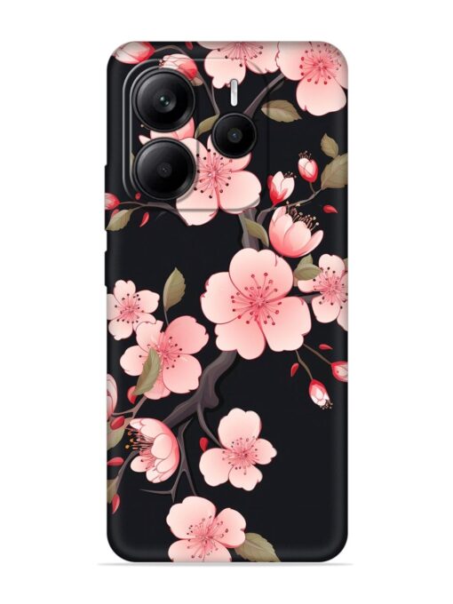 Cherry Blossom Embossed Soft Silicone Case for Xiaomi Redmi Note 14 (5G)