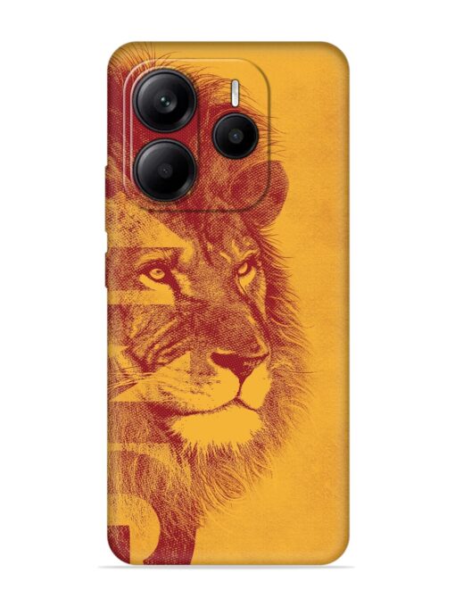 Gold Lion Crown Art Embossed Soft Silicone Case for Xiaomi Redmi Note 14 (5G)