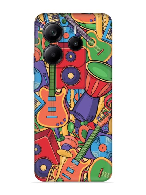 Colorful Music Art Embossed Soft Silicone Case for Xiaomi Redmi Note 14 (5G)