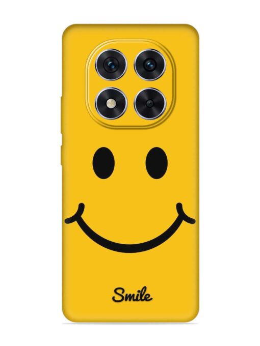 Yellow Smiley Embossed Soft Silicone Case for Xiaomi Redmi Note 14 Pro (5G)