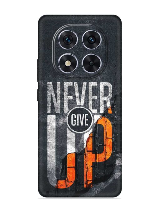 Never Give Up Embossed Soft Silicone Case for Xiaomi Redmi Note 14 Pro (5G)