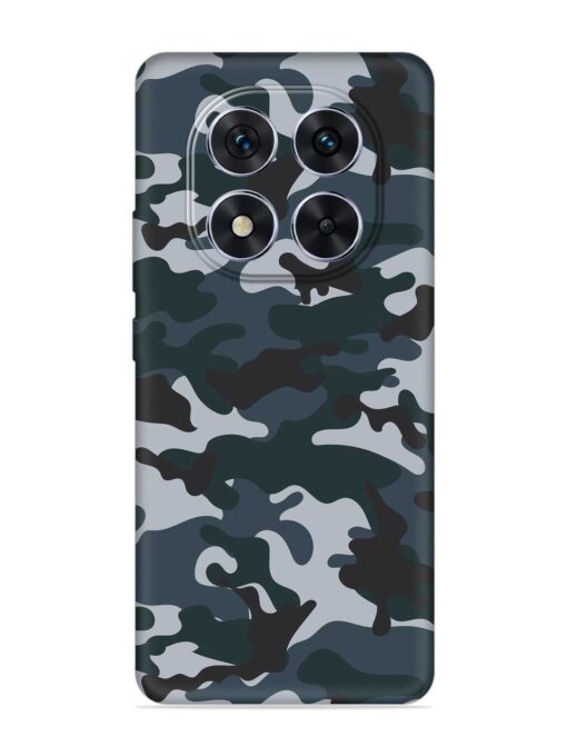 Dark Blue Army Military Art Embossed Soft Silicone Case for Xiaomi Redmi Note 14 Pro (5G)