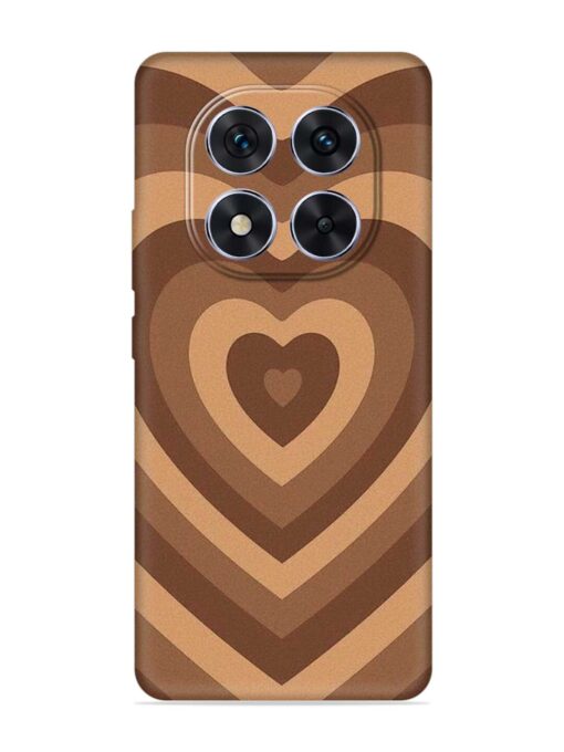 Brown Heart Embossed Soft Silicone Case for Xiaomi Redmi Note 14 Pro (5G)