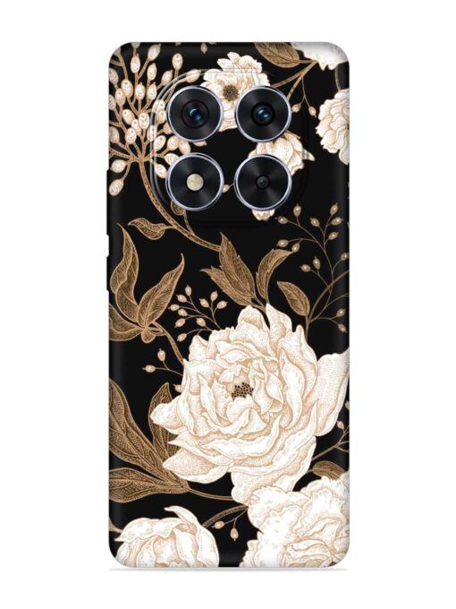 Peonies Roses Floral Embossed Soft Silicone Case for Xiaomi Redmi Note 14 Pro (5G)