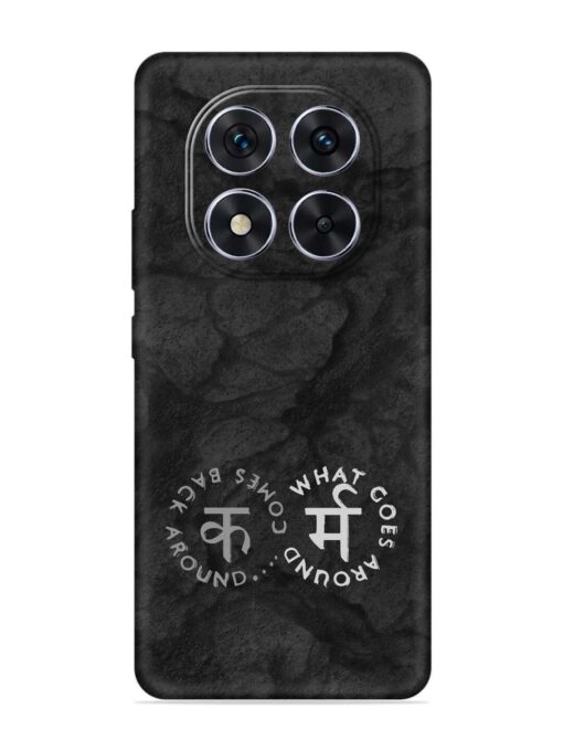 Karma Hindi Word Embossed Soft Silicone Case for Xiaomi Redmi Note 14 Pro (5G)