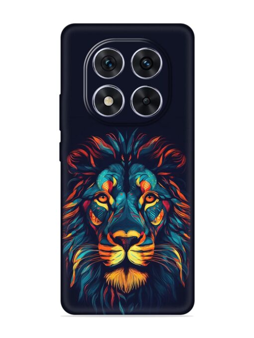 Colorful Lion Embossed Soft Silicone Case for Xiaomi Redmi Note 14 Pro (5G)