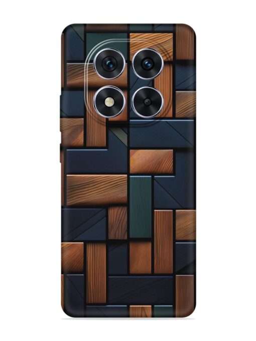 Wooden Background Cubes Embossed Soft Silicone Case for Xiaomi Redmi Note 14 Pro (5G)