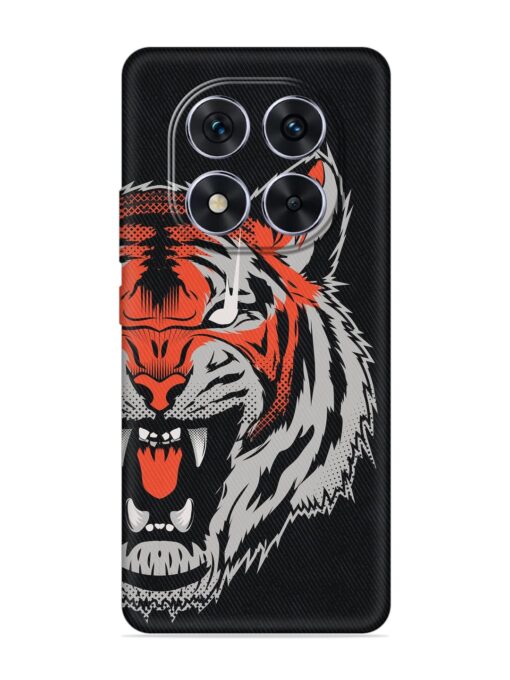 Tiger Aggression Embossed Soft Silicone Case for Xiaomi Redmi Note 14 Pro (5G)