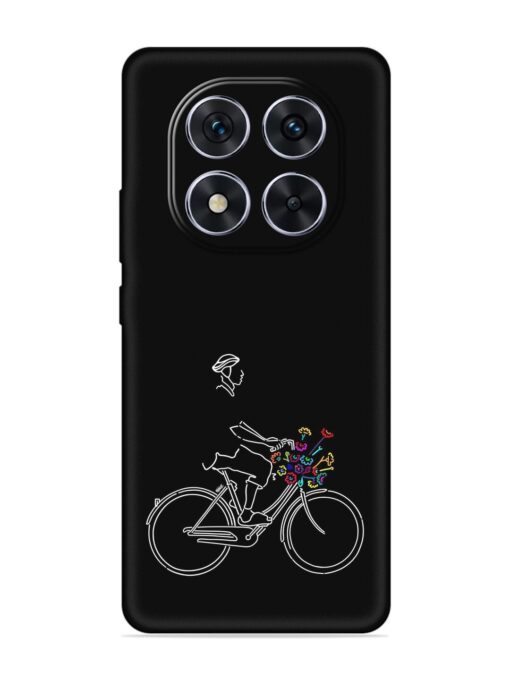 Minimalist Cycle Art Embossed Soft Silicone Case for Xiaomi Redmi Note 14 Pro (5G)