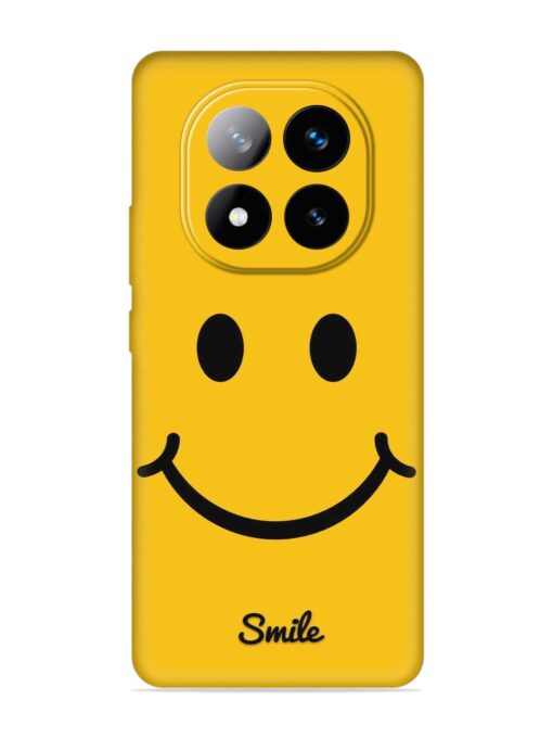 Yellow Smiley Embossed Soft Silicone Case for Xiaomi Redmi Note 14 Pro Plus (5G)