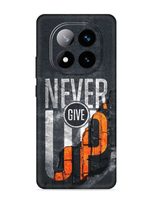 Never Give Up Embossed Soft Silicone Case for Xiaomi Redmi Note 14 Pro Plus (5G)