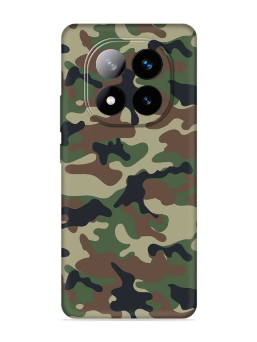 Army Military Camouflage Dark Green Embossed Soft Silicone Case for Xiaomi Redmi Note 14 Pro Plus (5G)