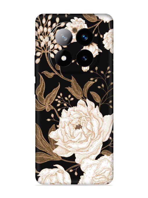 Peonies Roses Floral Embossed Soft Silicone Case for Xiaomi Redmi Note 14 Pro Plus (5G)