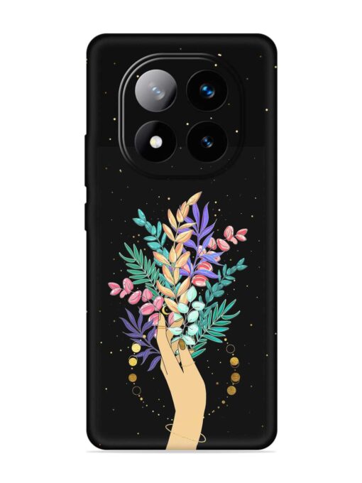 Flower On Hand Embossed Soft Silicone Case for Xiaomi Redmi Note 14 Pro Plus (5G)