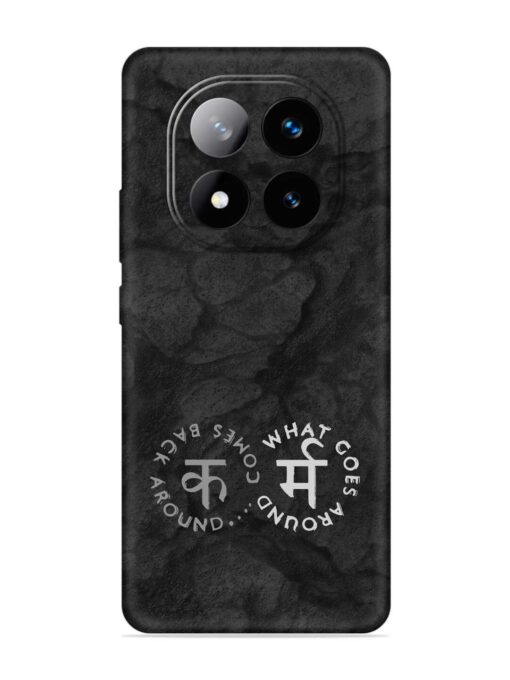 Karma Hindi Word Embossed Soft Silicone Case for Xiaomi Redmi Note 14 Pro Plus (5G)