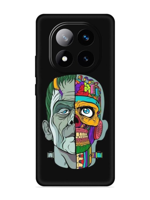 Men Vs Skull Embossed Soft Silicone Case for Xiaomi Redmi Note 14 Pro Plus (5G)