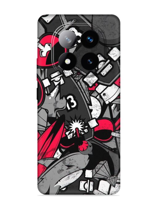 Fictional Doodle Embossed Soft Silicone Case for Xiaomi Redmi Note 14 Pro Plus (5G)