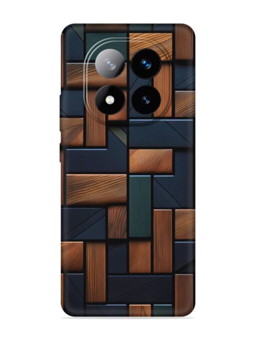 Wooden Background Cubes Embossed Soft Silicone Case for Xiaomi Redmi Note 14 Pro Plus (5G)