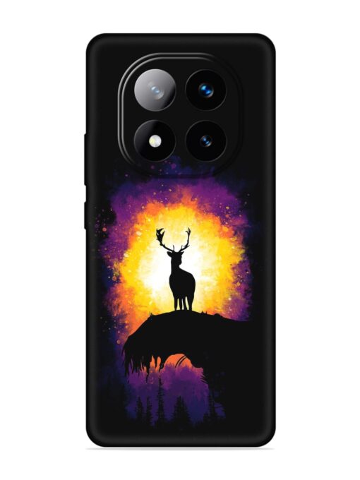 Elk Animal Art Embossed Soft Silicone Case for Xiaomi Redmi Note 14 Pro Plus (5G)