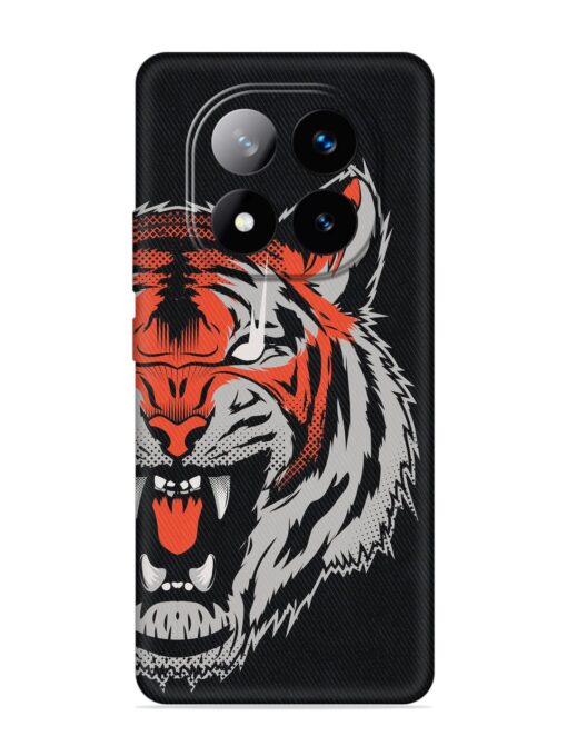 Tiger Aggression Embossed Soft Silicone Case for Xiaomi Redmi Note 14 Pro Plus (5G)