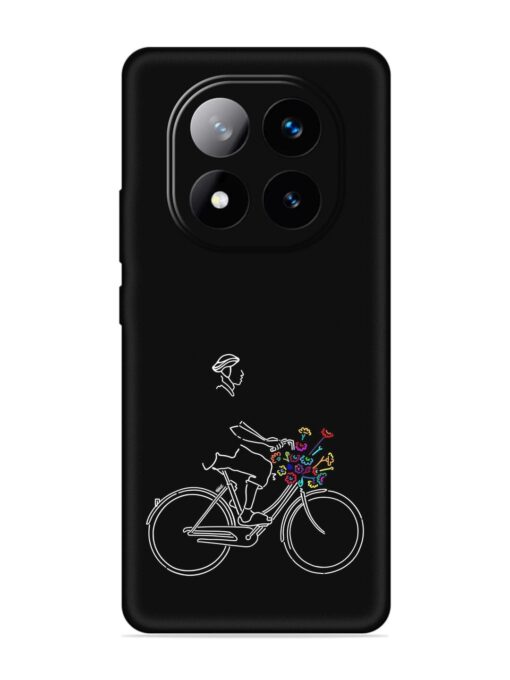 Minimalist Cycle Art Embossed Soft Silicone Case for Xiaomi Redmi Note 14 Pro Plus (5G)