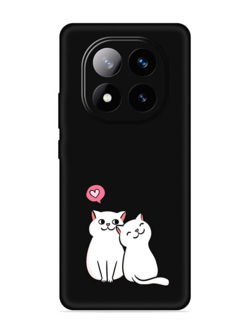 Cute Loving Cats Embossed Soft Silicone Case for Xiaomi Redmi Note 14 Pro Plus (5G)