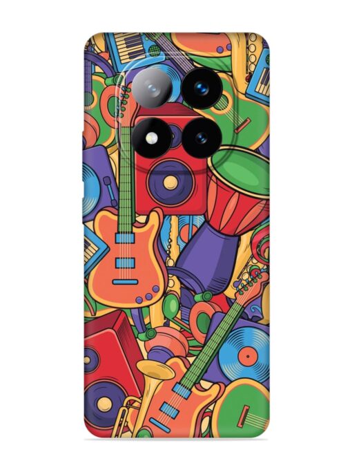 Colorful Music Art Embossed Soft Silicone Case for Xiaomi Redmi Note 14 Pro Plus (5G)