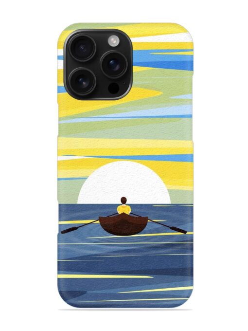 Rowing Person Ferry Paddle Snap Case for Apple Iphone 16 Pro Max