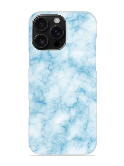 Blue White Natural Marble Snap Case for Apple Iphone 16 Pro Max