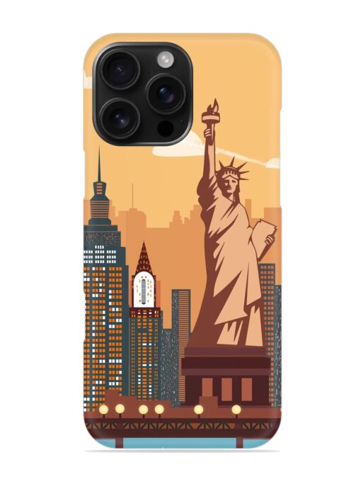 New York Statue Of Liberty Architectural Scenery Snap Case for Apple Iphone 16 Pro Max