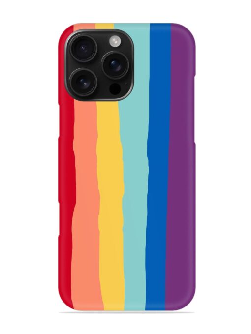 Rainbow Genuine Liquid Snap Case for Apple Iphone 16 Pro Max