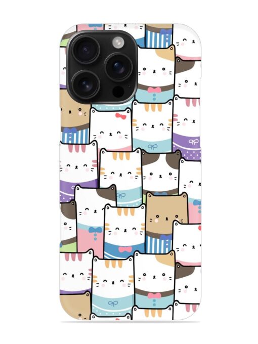 Cute Adorable Cat Snap Case for Apple Iphone 16 Pro Max