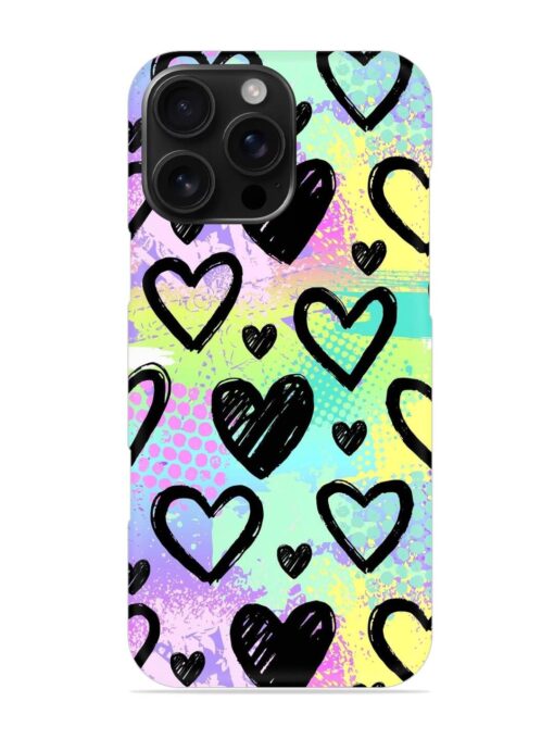 Bright Pattern Hearts Snap Case for Apple Iphone 16 Pro Max