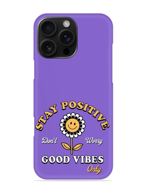 Retro Positive Flower Snap Case for Apple Iphone 16 Pro Max